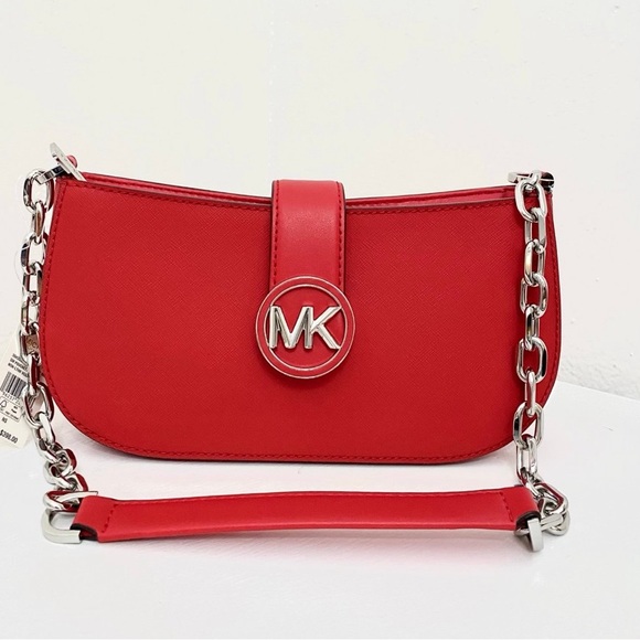 MICHAEL KORS Carmen Small Metallic Shoulder Bag - Picture 2 of 4